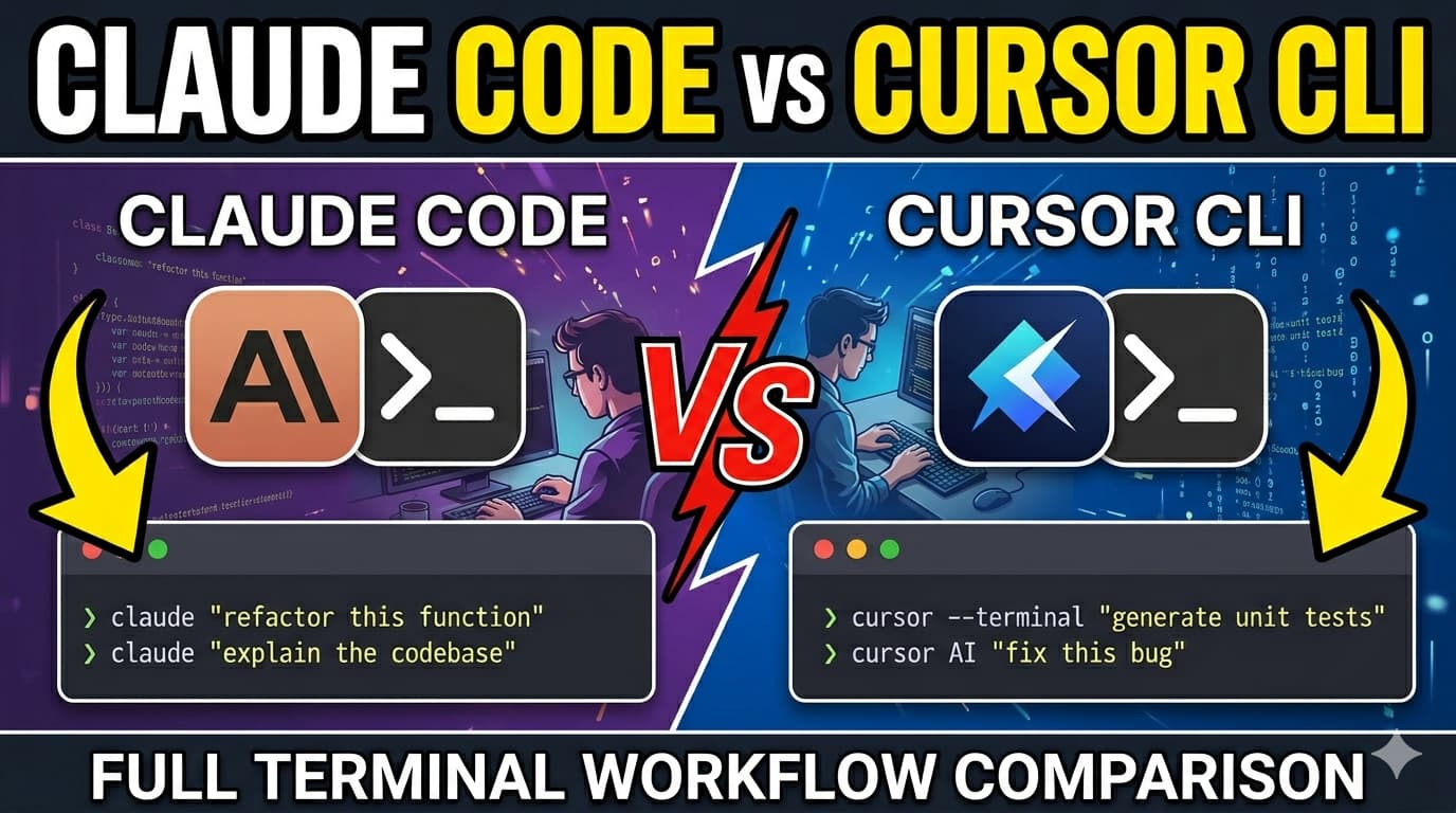 Claude Code vs Cursor CLI Terminal Workflow Comparison